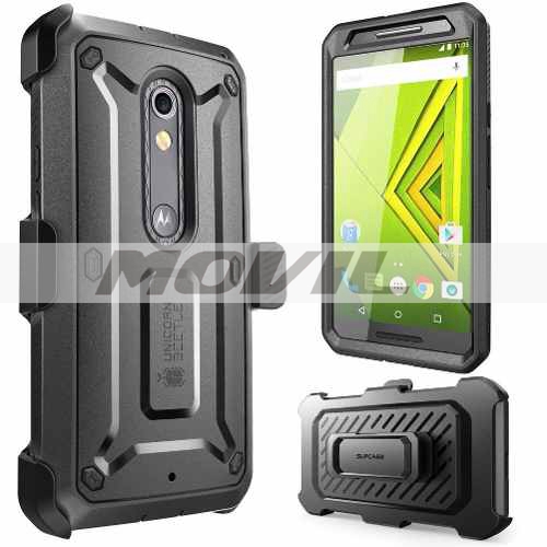 Funda Holster Clip Moto X Play Supcase Unicorn Beetle Pro